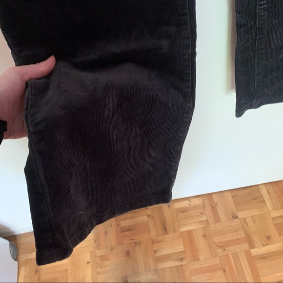 Chaps Corduroy Black Wide Leg Pants - Picture 2 of 4